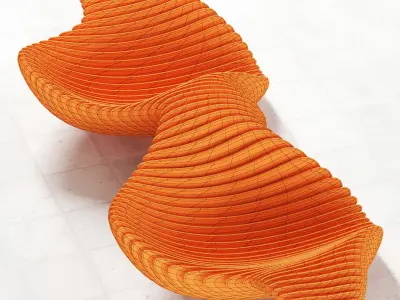 Parametric bench 3D model