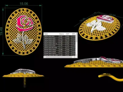 Turkey Light Jewelry Set  Elegant 3D Design Collection 3D print model