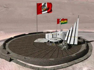 Monumental Alto de la Alianza 3D Low-poly 3D model