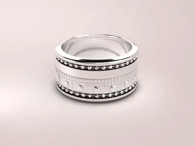 RING---Inlaid forms Low-poly 3D model