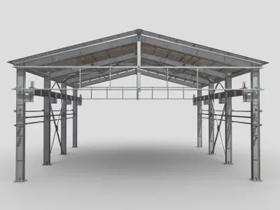 Hangar Low-poly 3D model