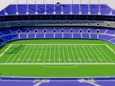 MT Bank Stadium - Baltimore Low-poly 3D model