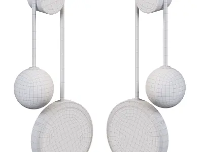 pendulum wall light by luxdeco 3D model