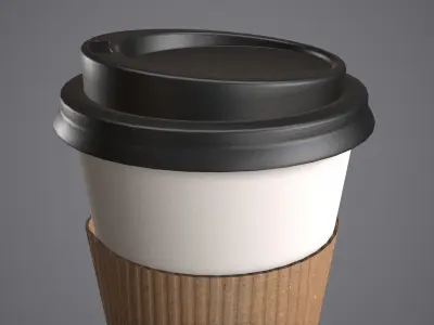 Coffee Cup  Low-poly 3D model