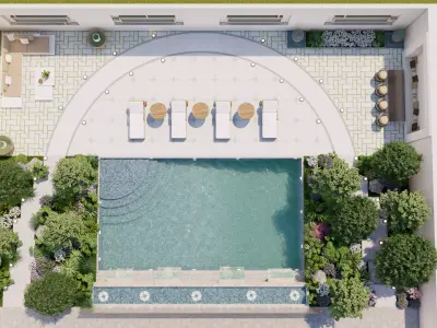landscape Design 01 - SKP and LUMION  3D model