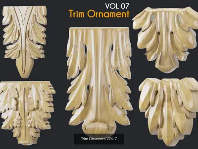 Trim Ornament Collection VOL 1 3D Model Pack