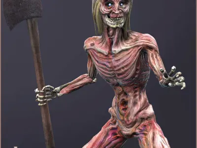Dead Walker Light Low-poly 3D model