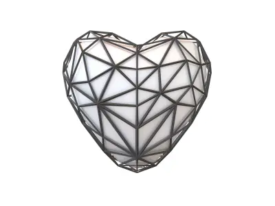 Stylish Heart V4 014 Low-poly 3D model