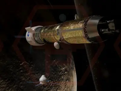 SCI-FI Spaceship Low-poly 3D model