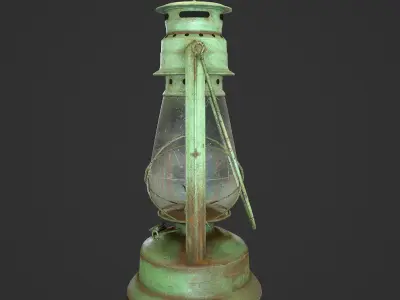 Oil Lantern PBR Low-poly Low-poly 3D model