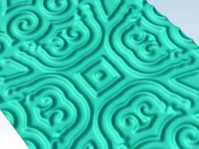 Relief pattern for door panel 3D model