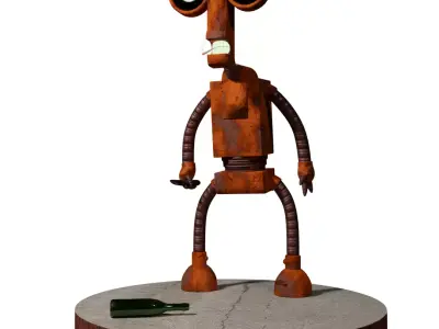Rusty Roberto Low-poly 3D model