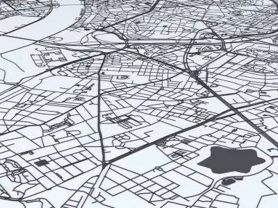 Antwerp Road Network and Streets 3D model