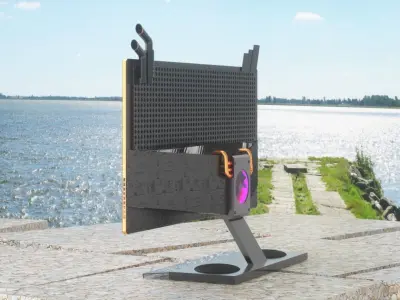 Sci-FiComputer monitor pc Screen OLED 3D model