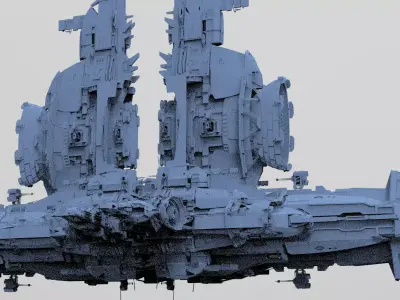 Sci-Fi Droid Prowler Ship Base 4  3D model