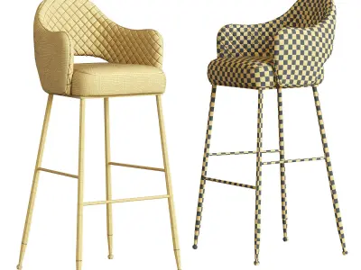 Modern barstool 3D model