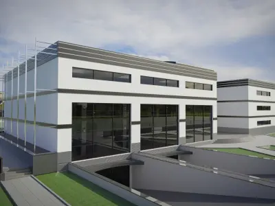 Mansion floor plan of building 3D model