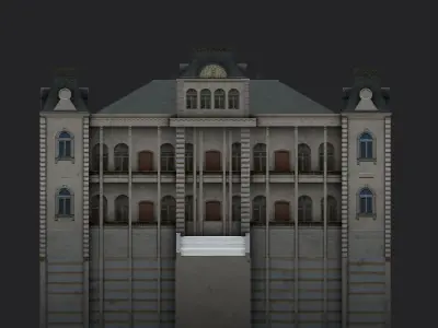 Iolan Palace Low-poly 3D model