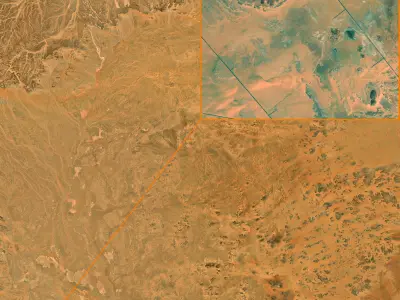 NEOM city topography Saudi Arabia - tile n29 e36 3D model