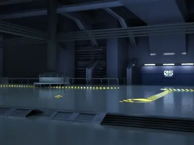 spaceship space station futuristic t sci-fi fantasy  3D model
