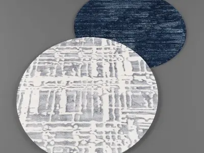 Round rugs06 3D model