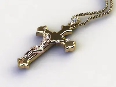 Jesus pendant cad 3D model