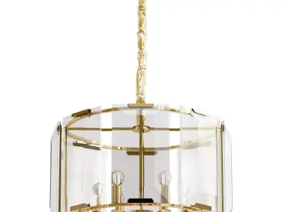 omnilux-noventa-oml-81503-06 light chandelier in brass with c... 3D model