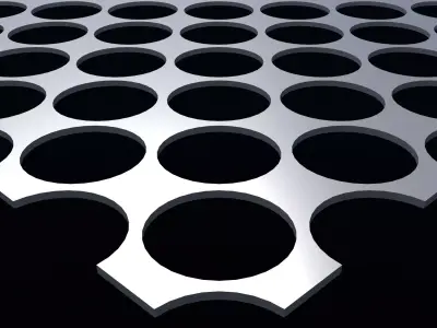 Perforated panel with 66 percent opening 25O87 3D model