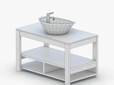 1577 - Sink Low-poly 3D model