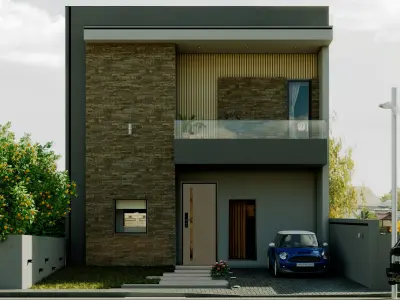 Modern Minimal Design of a House 3D model