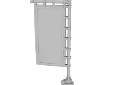 Cyber Samurai Large Back Banner 3D print model