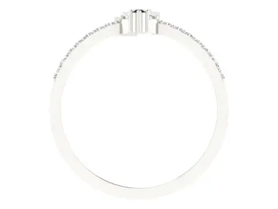 Light Weight White Gold Diamond Ring  -EZ LR-13 3D print model