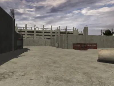 Construction site Low-poly 3D model