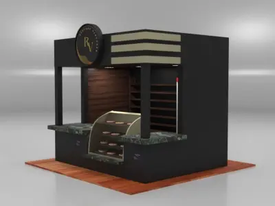 Immersive Small Shop Stall 3D Model Low-poly 3D model