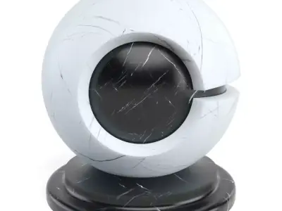 White Black Marble Simple - SSS 4K Texture