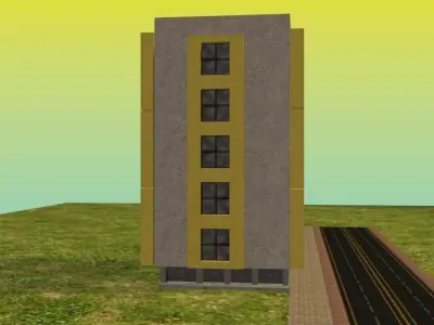 Building 3D Model Free low-poly 3D model purchase