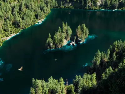 Landscape Mountain Lake Low-poly 3D model