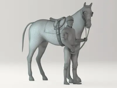  Racehorse and Jockey HQ 004 Standard License 