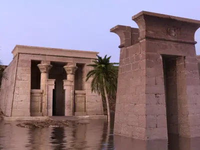 Dendur Temple Low-poly 3D model