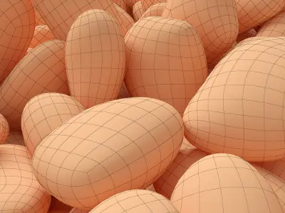 Stone pebbel 3D model