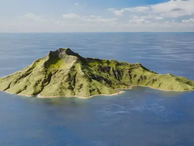 Island Mountain 1 3D model