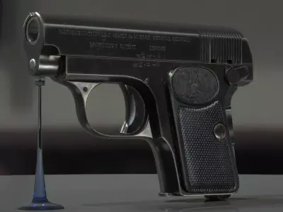 Browning M 1906 pistol Low-poly 3D model Low-poly 3D model