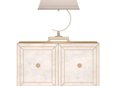 Curbstone and lamp 3D model
