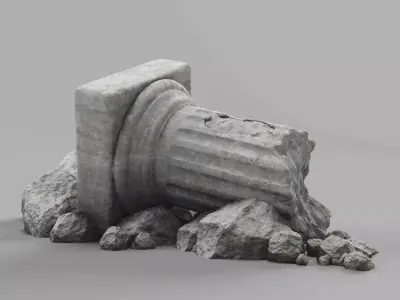 Damaged Pillar 3D model