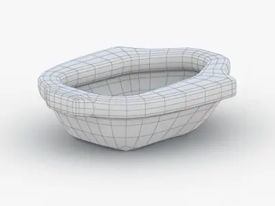 1629 - Bathtub Low-poly 3D model