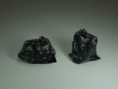 Garbage Bags 3D Model for cinema4d - octane render- 3D model