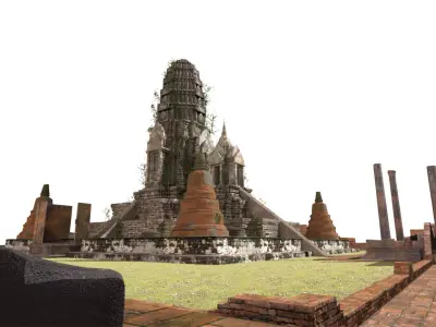 Wat Ratchaburana  3D model