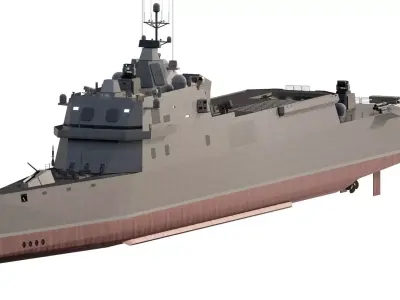 GREEK NAVY ADVANCED MULTIROLE STEALTH FRIGATE 3D model