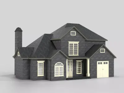 British House Design 13T1 Low-poly 3D model