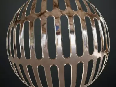 Silver Metal Grill Transparent PBR Seamless Texture order
